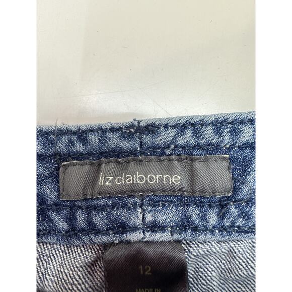Womens Liz Claiborne Blue Audra Denim Capris Size 12 - Picture 3 of 13